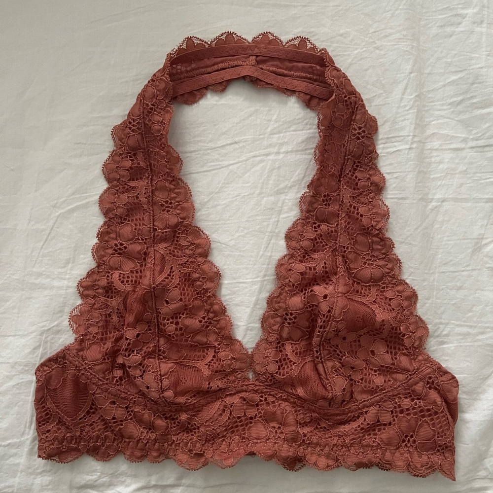 Free People Galloon Lace Halter Bralette - XS